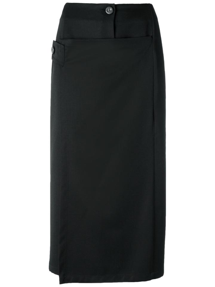 Reinaldo Lourenço - Midi Skirt - Women - Wool - 42, Black, Wool