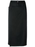 Reinaldo Lourenço - Midi Skirt - Women - Wool - 42, Black, Wool