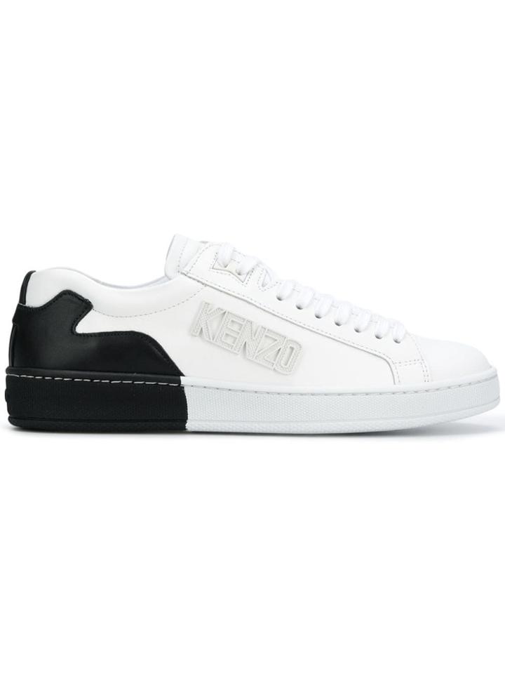 Kenzo Logo Plaque Sneakers - White