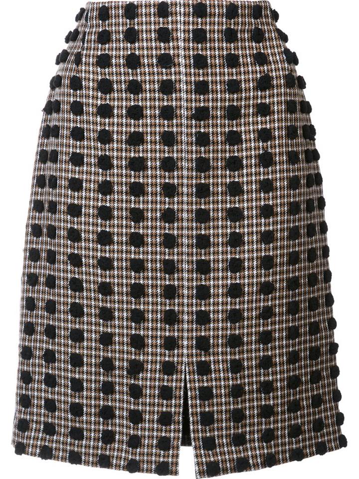 Sonia Rykiel Plaid Pattern Straight Skirt