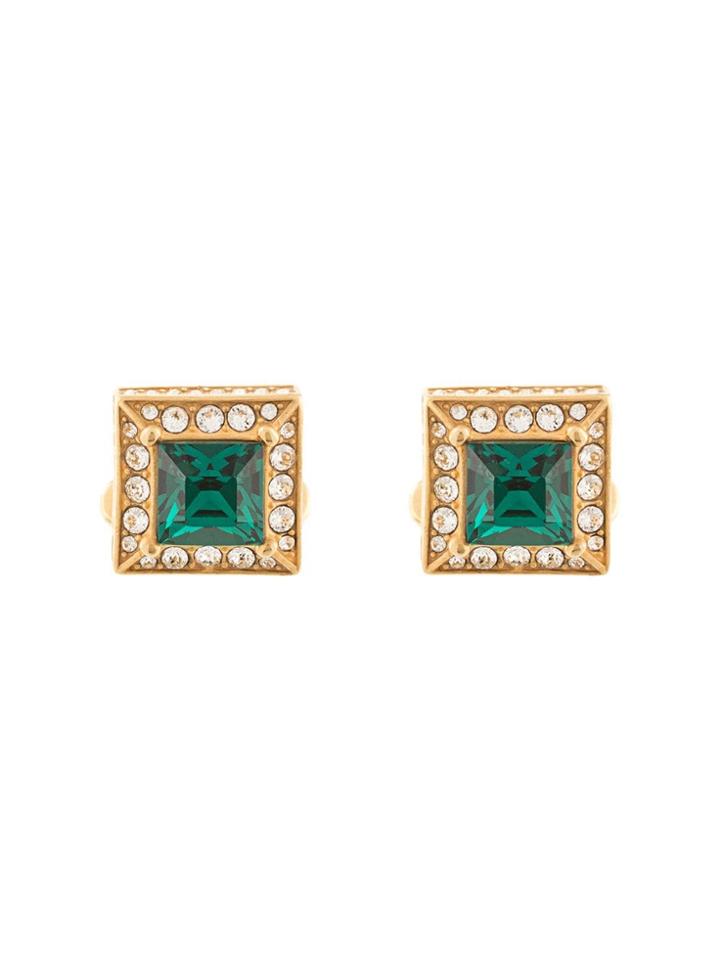 Dolce & Gabbana Square Rhinestone-embellished Cufflinks - Gold