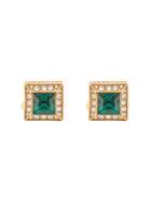 Dolce & Gabbana Square Rhinestone-embellished Cufflinks - Gold
