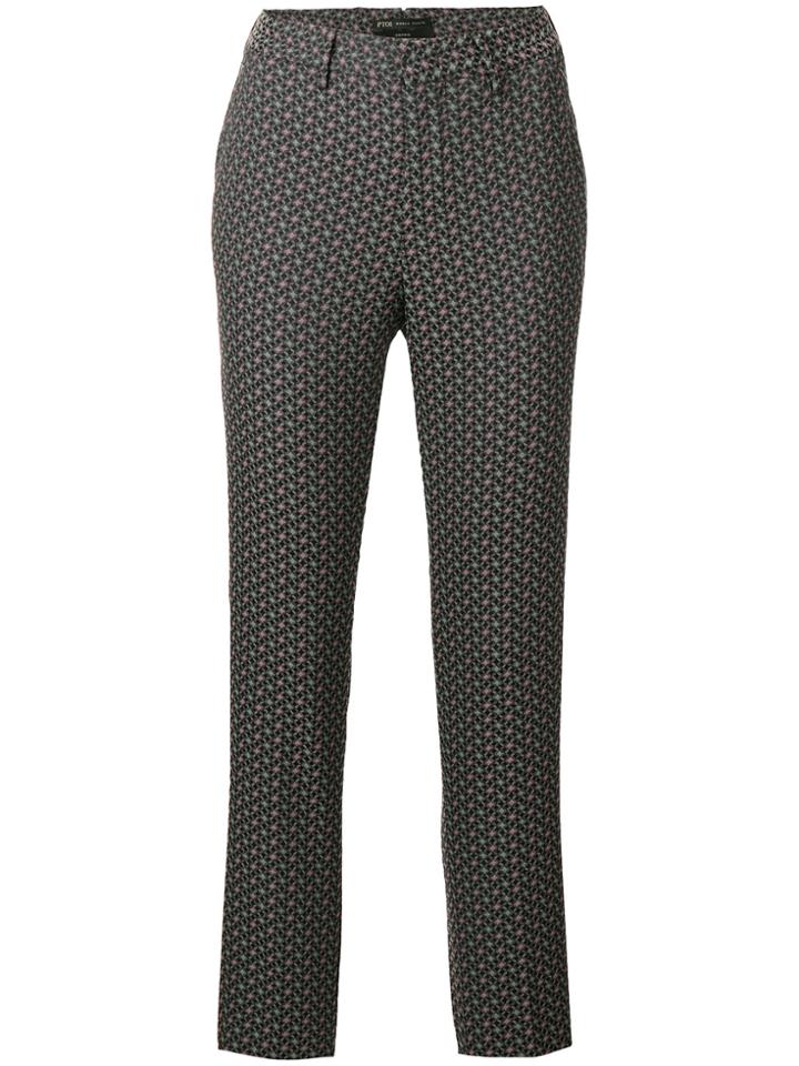 Pt01 Cropped Pattern Trousers - Multicolour