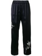 Forte Forte Floral Embroidery Trousers - Blue