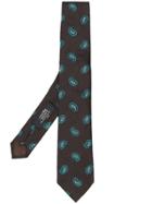 Nicky Paisley Print Tie - Brown