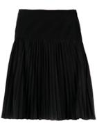 Reinaldo Lourenço Pleated Silk Skirt - Black