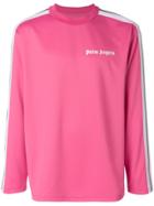 Palm Angels Striped Sleeve Sweatshirt - Pink & Purple