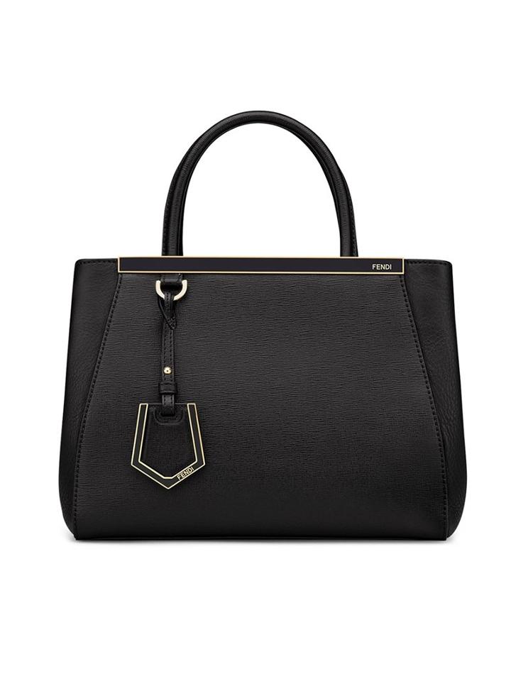 Fendi Small '2jours' Tote, Women's, Black, Calf Leather