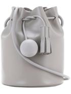 Building Block - Mini Bucket Bag - Women - Calf Leather - One Size, Grey, Calf Leather