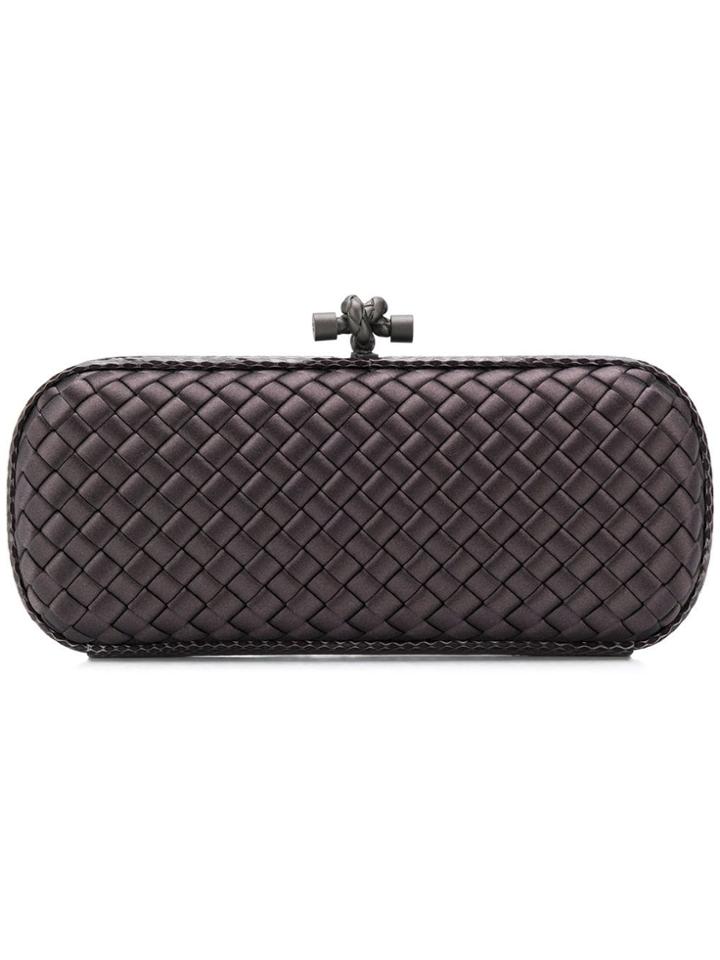 Bottega Veneta Knot Stretch Clutch - Purple