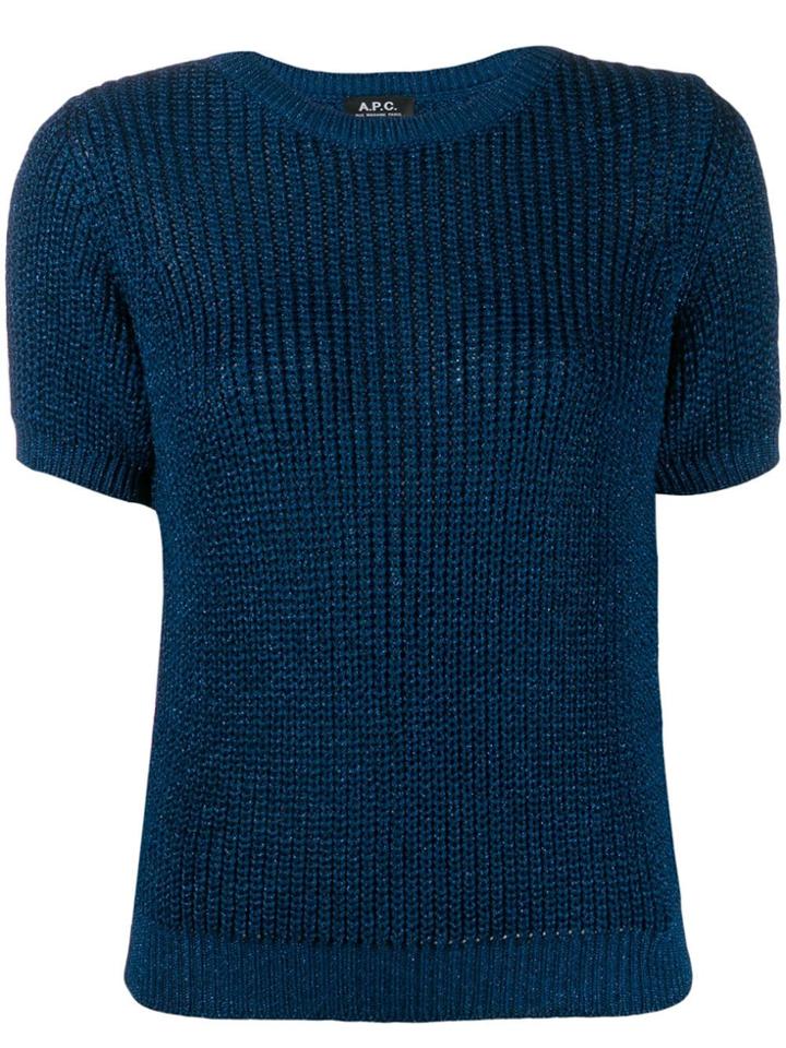 A.p.c. Chunky Knit Jumper - Blue