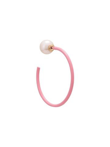 Bijou R.i 'ex' Small Hoop Pierce Earrings, Women's, Pink/purple