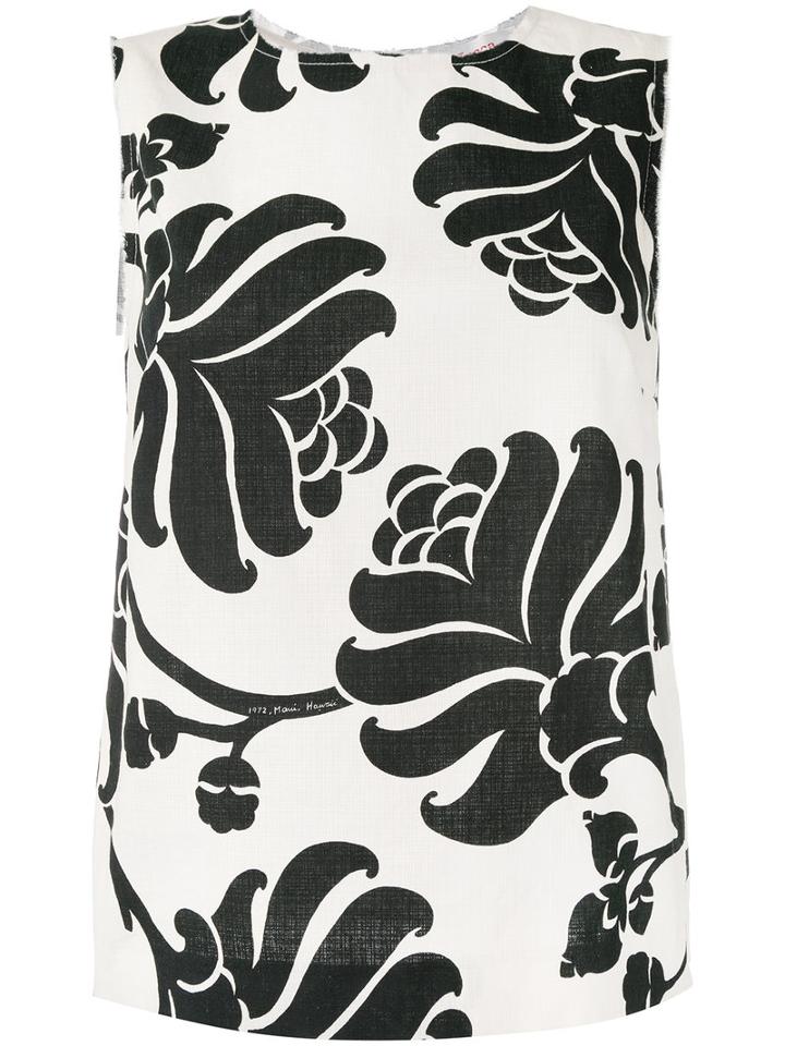 Jucca - Floral Tank Top - Women - Cotton - 42, White, Cotton