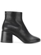 Mm6 Maison Margiela Chunky Heel Ankle Boots - Black