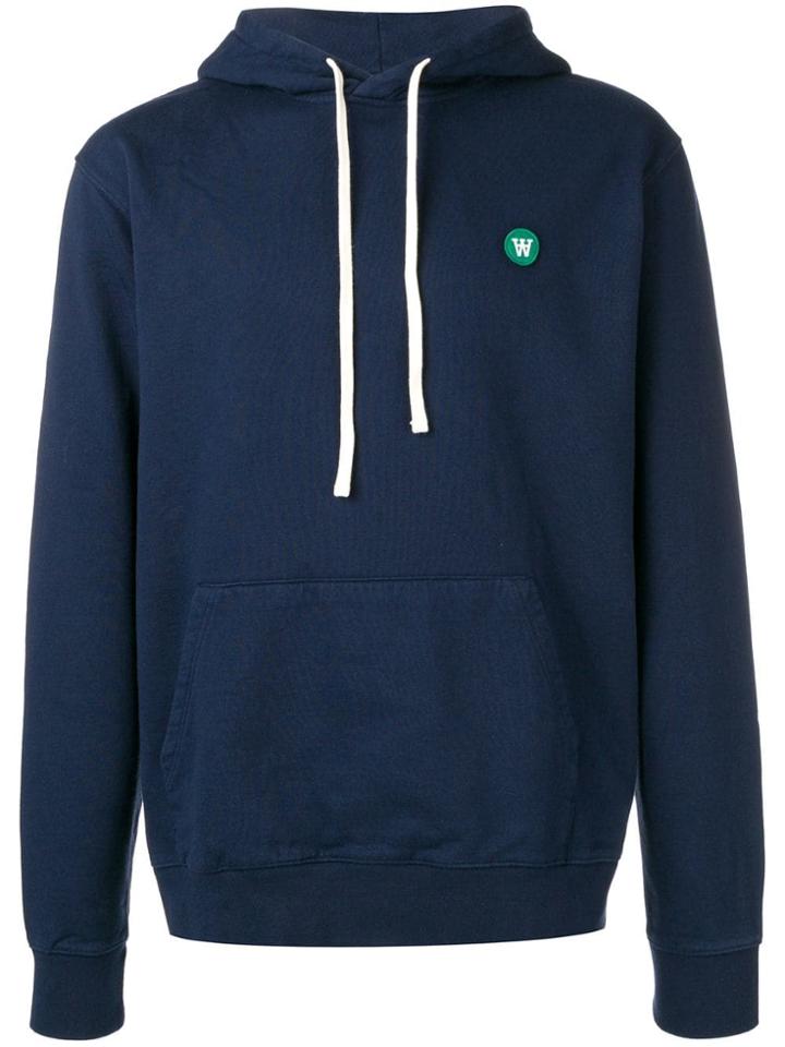 Wood Wood Drawstring Hoodie - Blue