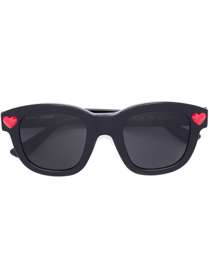 Saint Laurent 'new Wave Sl 100 New Lolita' Sunglasses, Women's, Black, Acetate/crystal