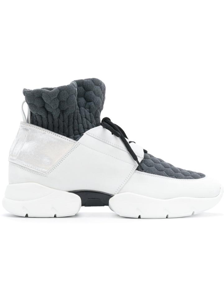 Msgm Sock Insert Sneakers - White