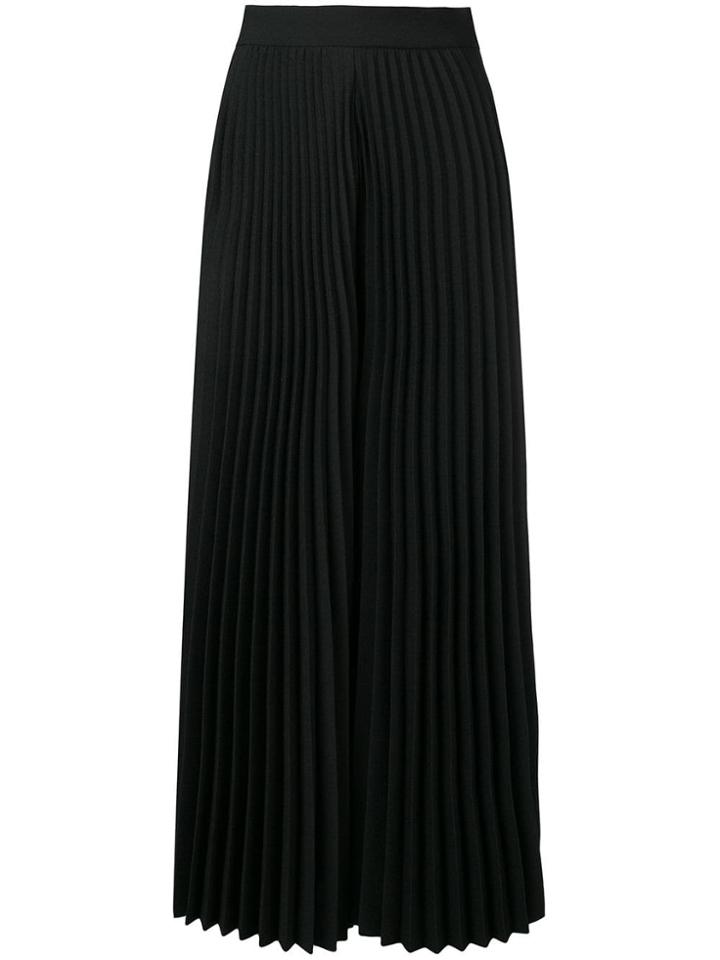 Msgm Wide Pleated Trousers - Black