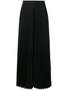 Msgm Wide Pleated Trousers - Black