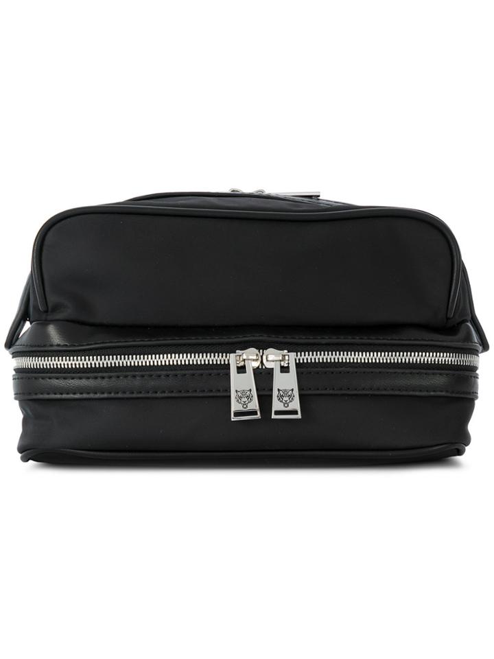 Plein Sport Logo Patch Wash Bag - Black