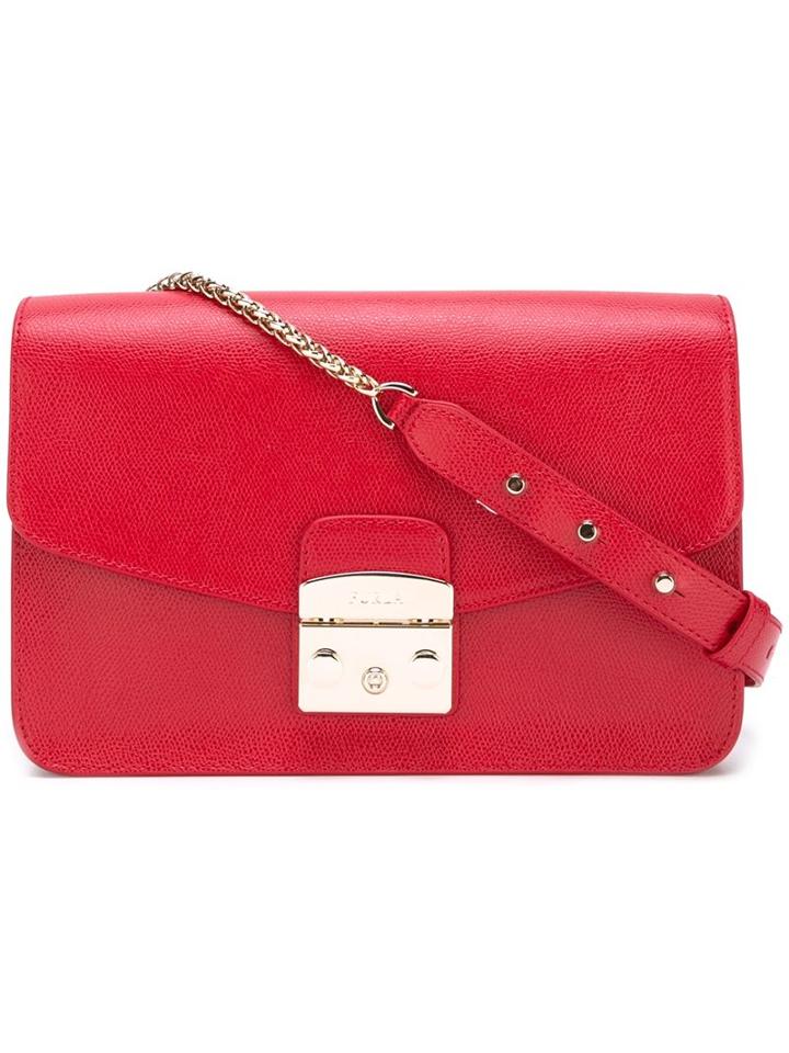 Furla Push Lock Crossbody Bag, Women's, Red