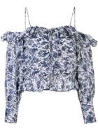 Robert Rodriguez Studio Carmen Floral Print Blouse - Blue