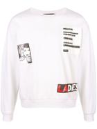 Luv Collections Contrast Patch Sweatshirt - White