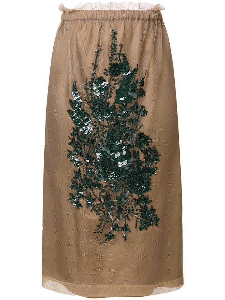 Kacey Devlin Contour Mini Skirt - Brown