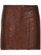Kacey Devlin Contour Mini Skirt - Brown