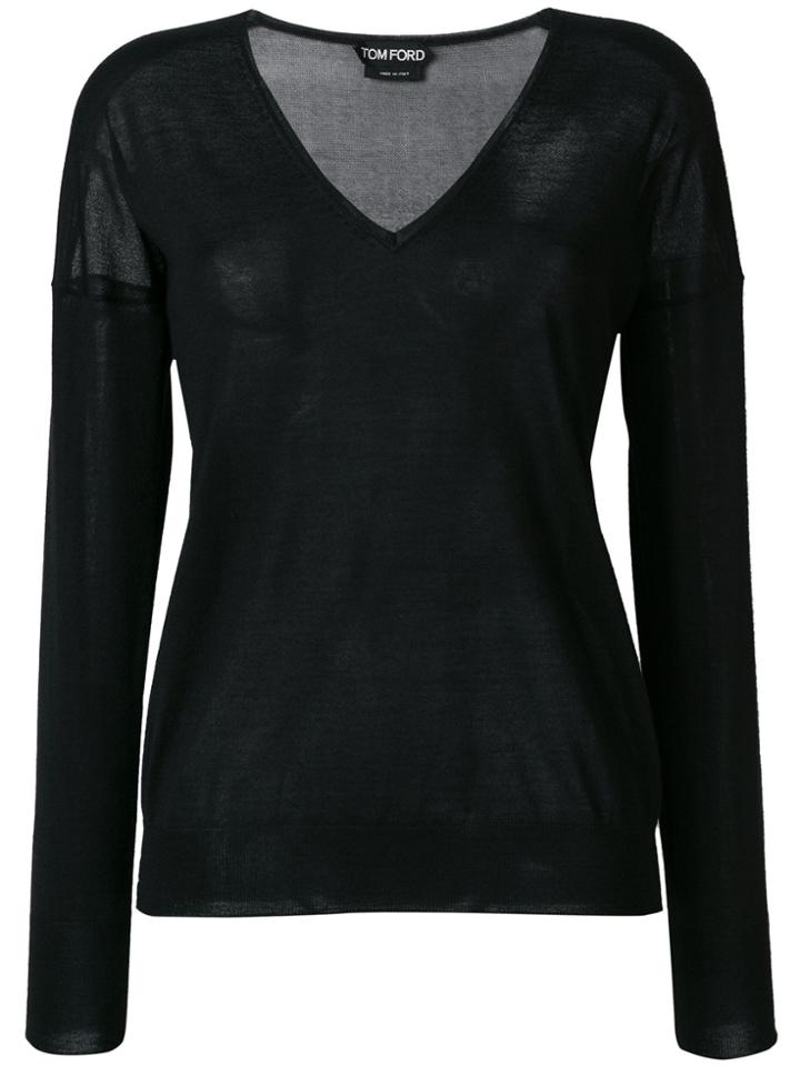 Tom Ford V-neck Sweater - Black