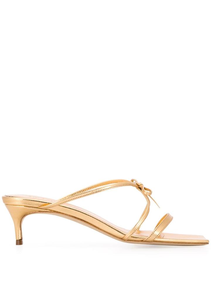 By Far Open Toe Sandals - Gold