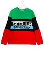 Stella Mccartney Kids Teen Logo Panel Sweatshirt - Green