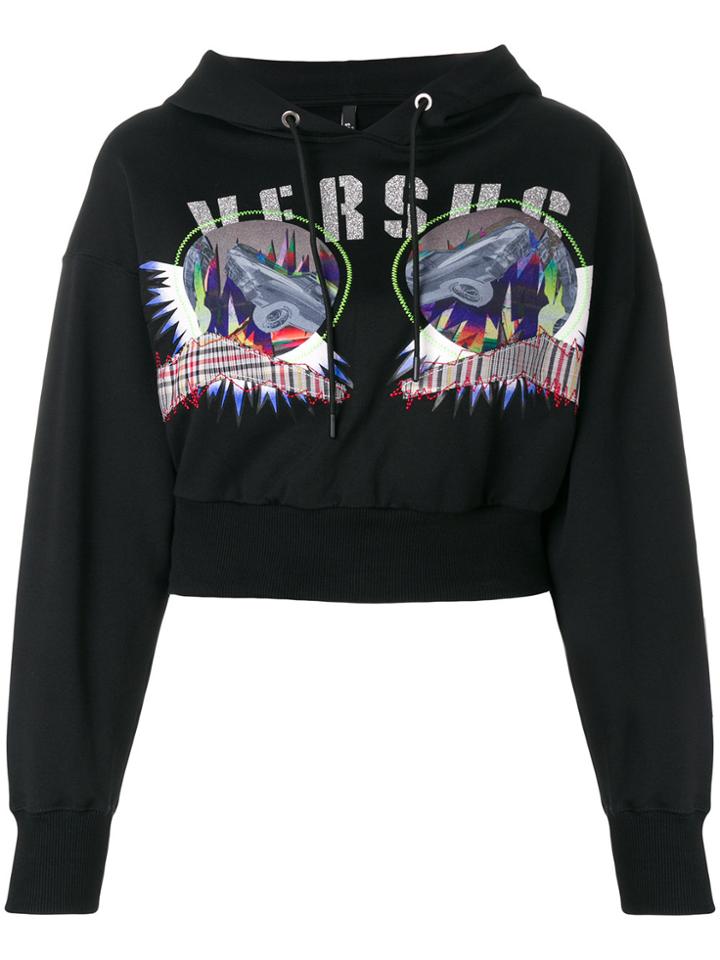 Versus Car Print Hoodie - Black