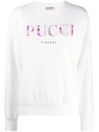 Emilio Pucci Logo Print Cotton-jersey Sweater - White
