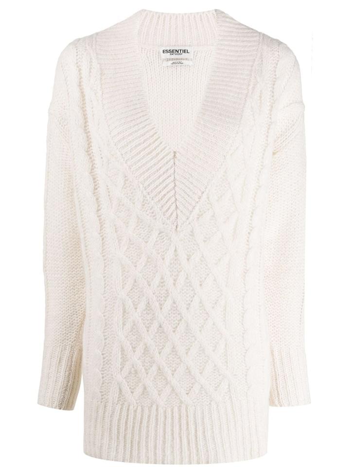 Essentiel Antwerp Cable-knit Jumper - White