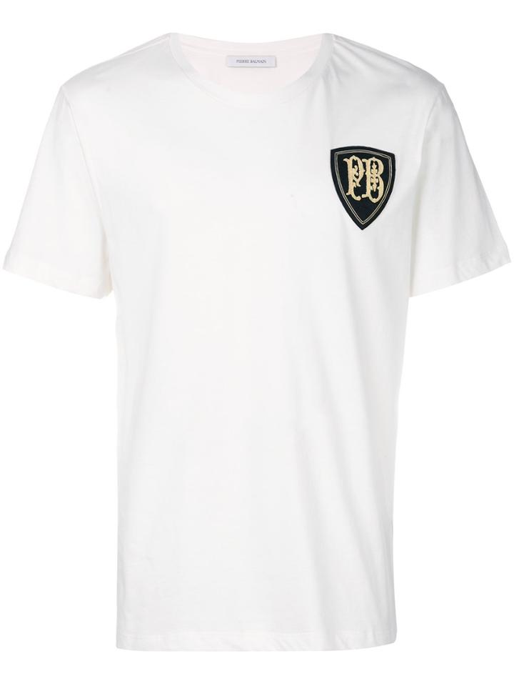 Pierre Balmain Logo Patch T-shirt - White