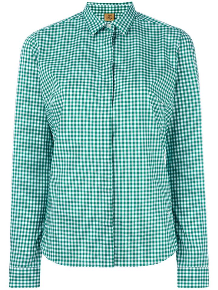 Fay Checked Shirt - Green