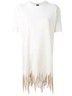 Mr & Mrs Italy - Embroidered Hem T-shirt - Women - Polyamide/spandex/elastane/viscose - Xxs, Women's, White, Polyamide/spandex/elastane/viscose