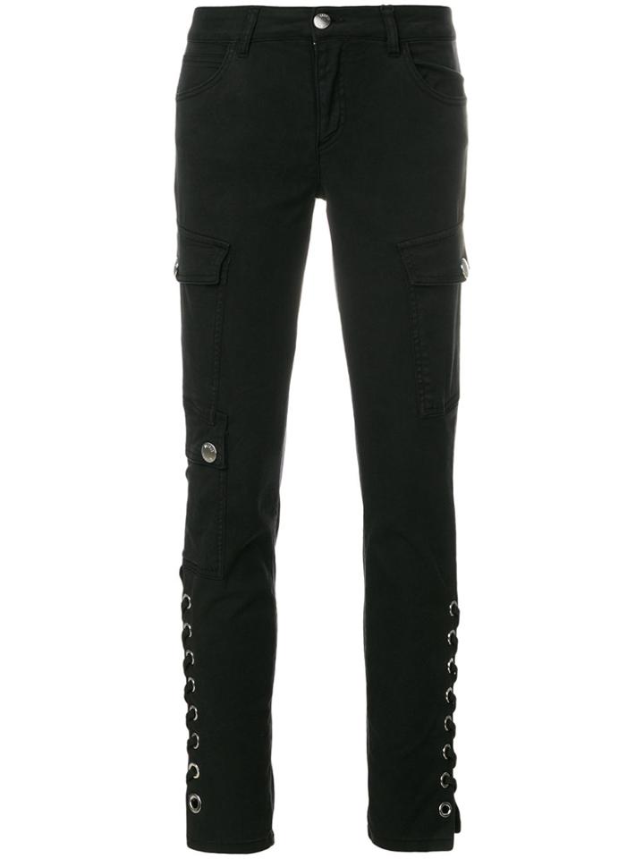 Versus Lace-up Skinny Trousers - Black