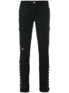 Versus Lace-up Skinny Trousers - Black