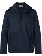 Stone Island Hooded Pullover Jacket - Blue