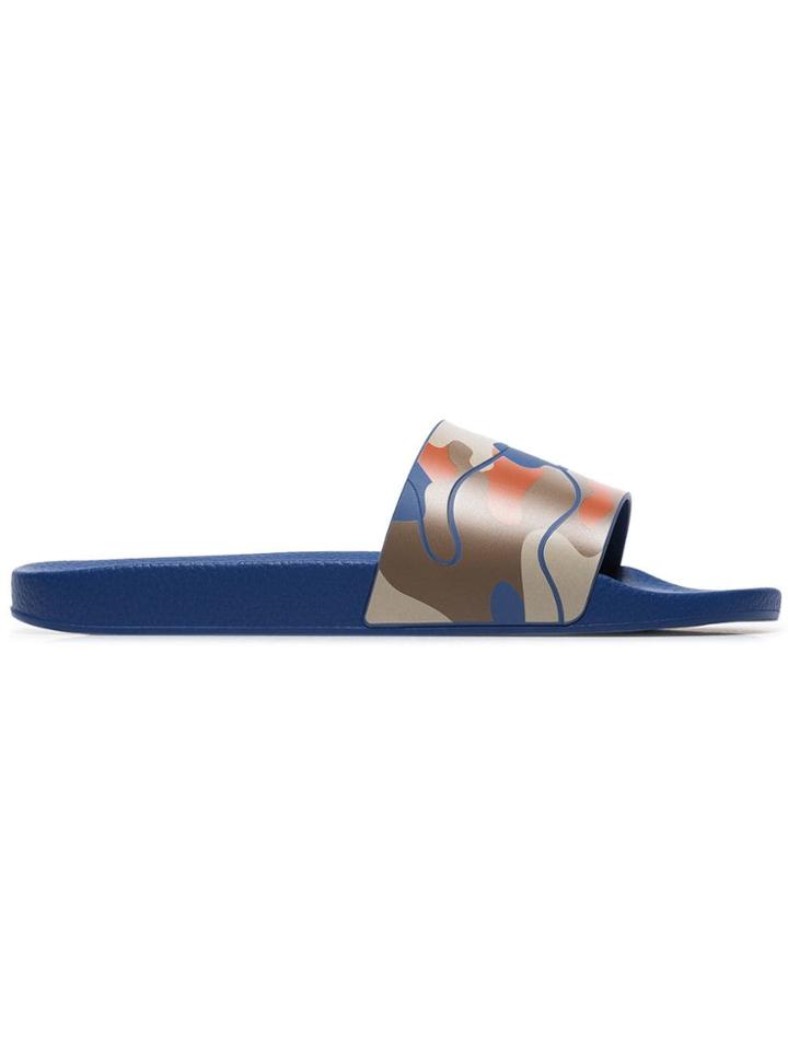 Valentino Valentino Garavani Camouflage Slides - Blue