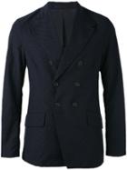 Giorgio Armani - Embroidery Blazer - Men - Cotton/polyester/cupro/virgin Wool - 50, Blue, Cotton/polyester/cupro/virgin Wool