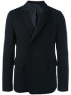 Wooyoungmi Concealed Fastening Blazer Jacket, Men's, Size: 48, Black, Nylon/polyester/rayon/wool