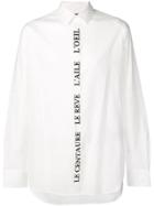 Ann Demeulemeester Front Print Shirt - White