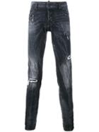 Dsquared2 Ripped Detail Jeans, Men's, Size: 42, Grey, Cotton/spandex/elastane