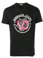 Versace Jeans Tiger Printed T-shirt - Black