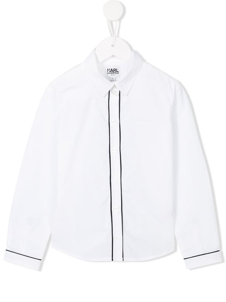 Karl Lagerfeld Kids Cutaway Collar Shirt
