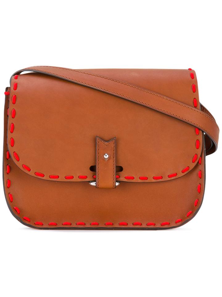 La Contrie - Red Stitch 'rohan S' Saddle Bag - Women - Leather - One Size, Brown, Leather