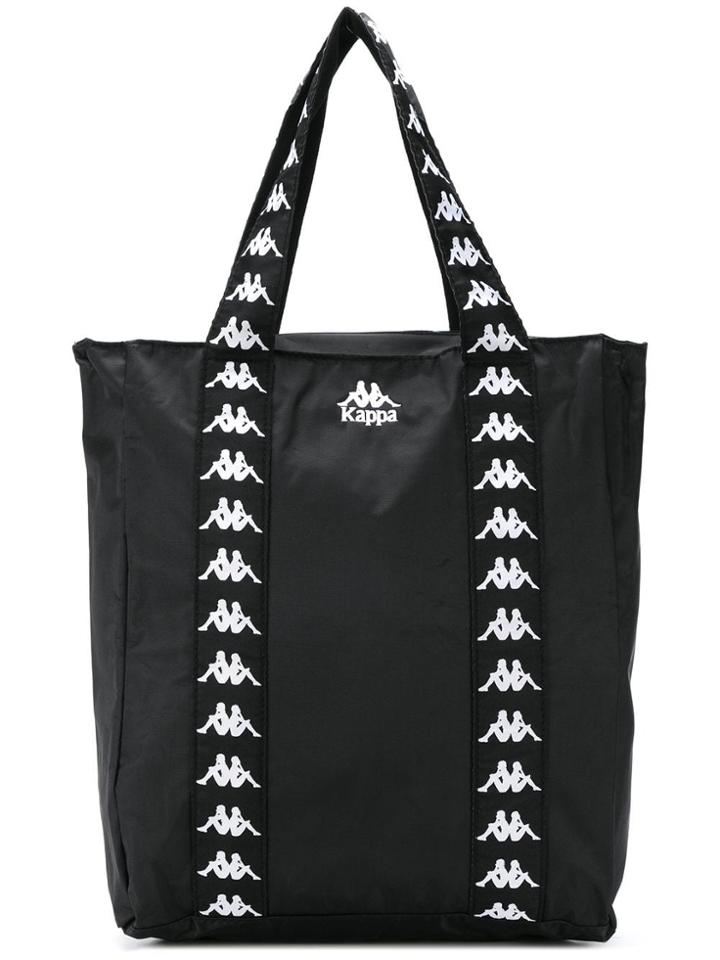 Kappa Logo Strap Shopper Bag - Black